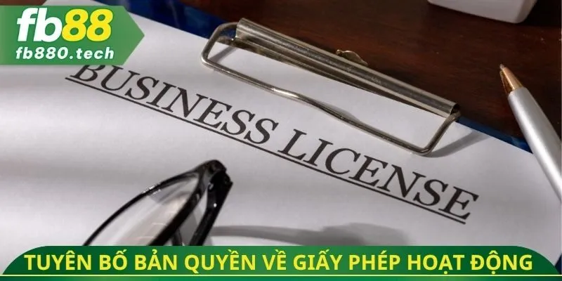Tuyên bố bản quyền về giấy phép hoạt động